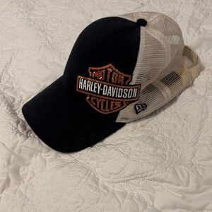 Harley-Davidson Black and White Mesh Cap